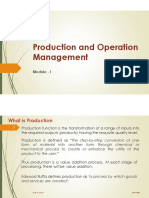 Production & Operations Management Concepts