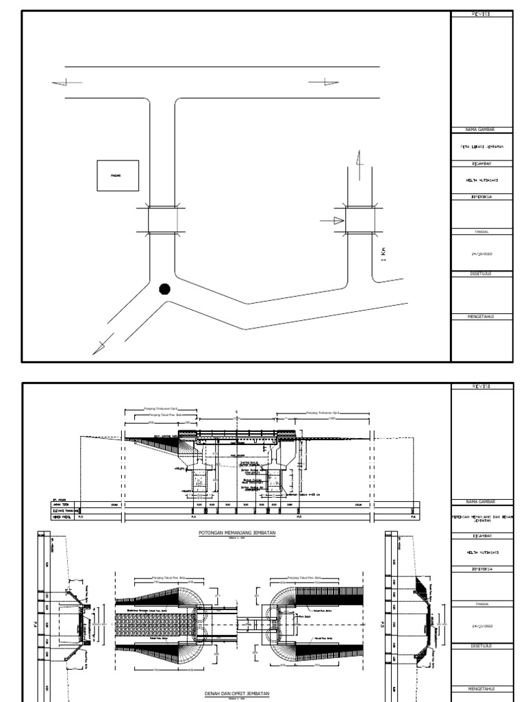 Gambar Detail Oprit Jembatan | PDF