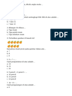 Soal Matematika SD Kelas 1