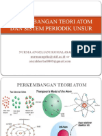 Perkembangan Teori Atom Dan Sistem Periodik Unsur: Nurma Angeliani Komalasari, S.Si Nurmaangelia@sttif - Ac.id or