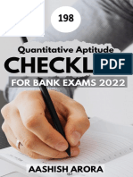 Quant Checklist 198 PDF 2022 by Aashish Arora