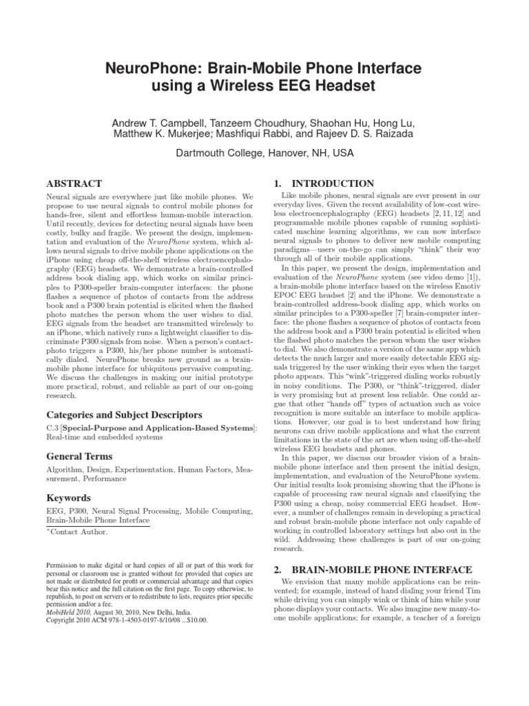 Neurophone | PDF