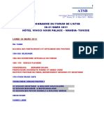 Programme Mercredi 16-3-2011