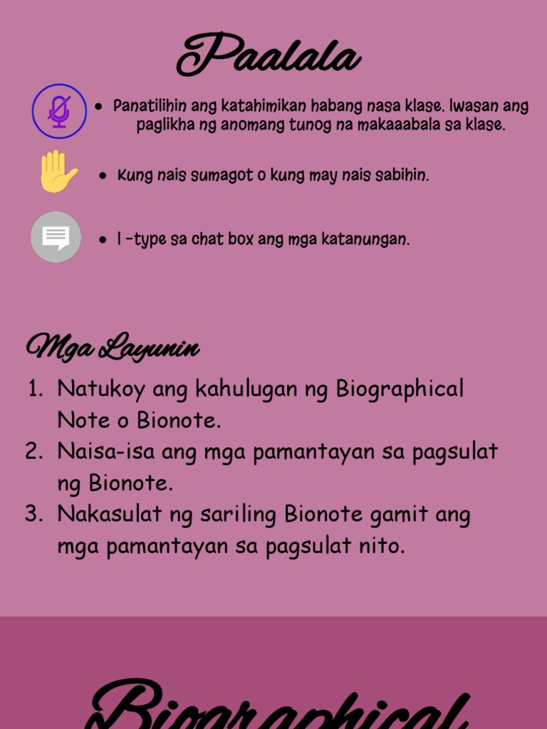 Pagsulat NG Bionote | PDF