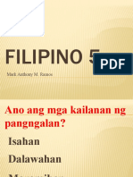 Filipino 5 - Pamilyar at Di - Pamilyar ( (Tono at Damdamin)