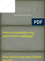 Filipino 5-Pagbasa NG May Diin, Entonasyon at Antala