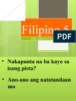 Filipino - Nagagamit Ang Pangngalan Sa Pagsasalaysay
