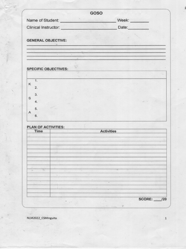 NLM Worksheet | PDF