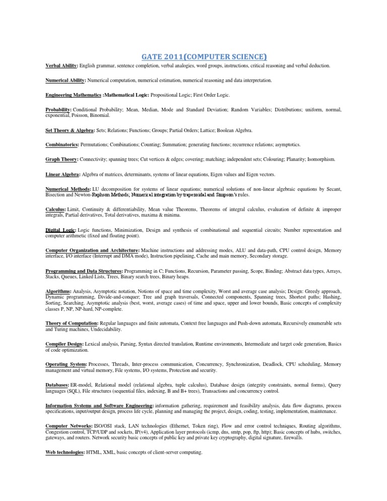 Gate 2011 | PDF