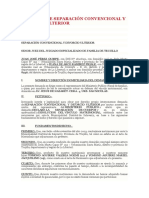 Demanda de Separación Convencional y Divorcio Ulterior