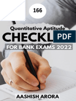 Quant Checklist 166 PDF 2022 by Aashish Arora