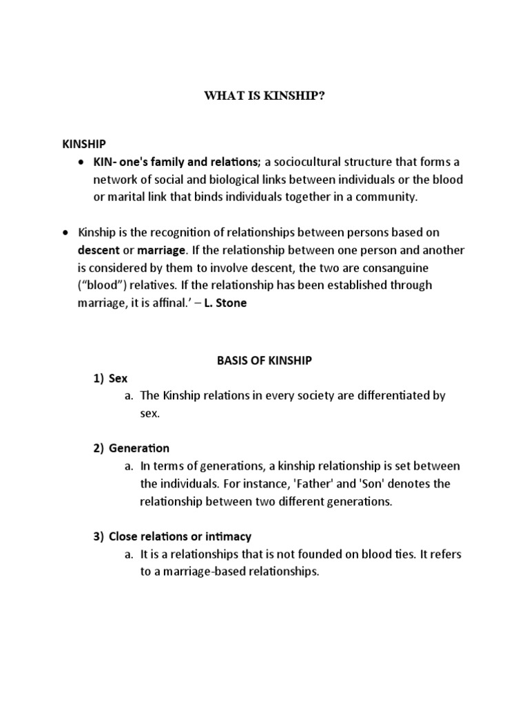 What Is Kinship PDF Family Kinship
