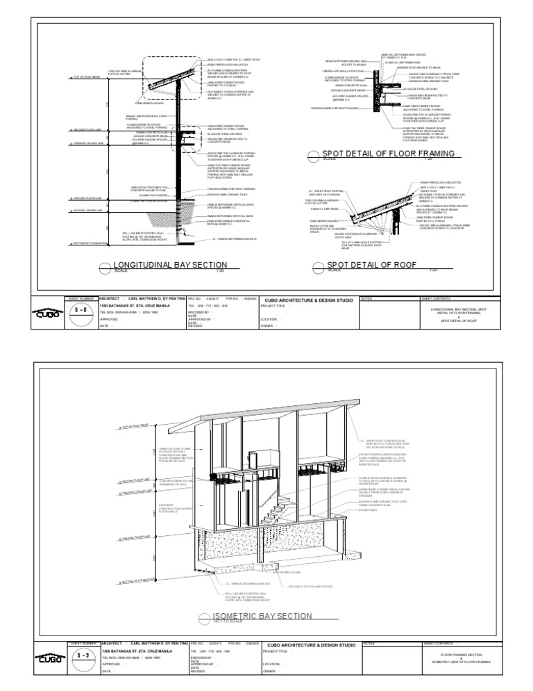 Dypenting Bay Section | PDF | Framing (Construction) | Roof
