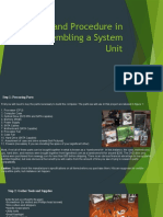 Steps and Procedure in Assembling A System Unit