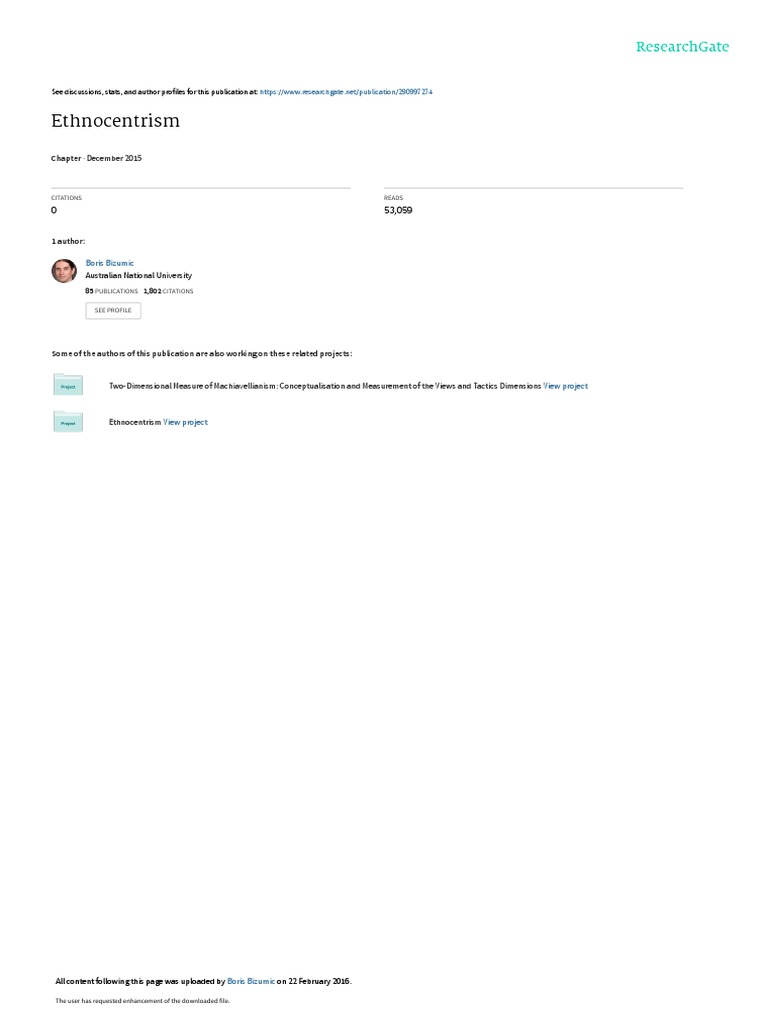 Ethnocentrism Download Free Pdf Ethnic Groups Sociology