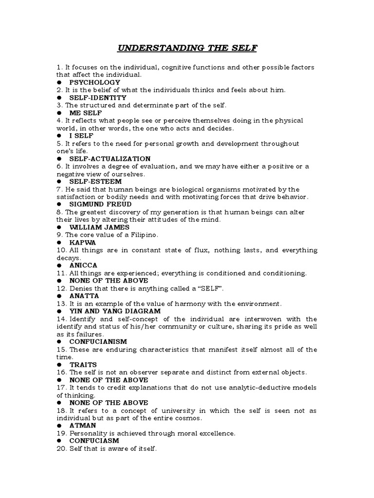 Understanding the self pdf self concept tman hinduism 