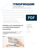 Cuidados Com Manutenção Do Ar Condicionado Durante o Coronavírus. - Blog Eletrofrigor