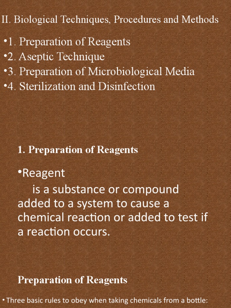 2.biological Techniques Procedures and Methods PDF Disinfectant Ph