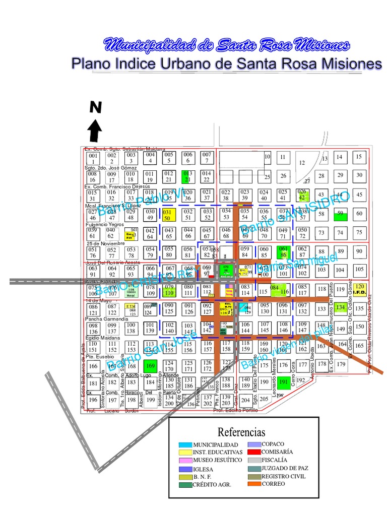 Listado de Calles y Números de Barrios | PDF