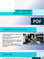 1929 - 1939 Arası Türkiye Ekonomisi Sunumu