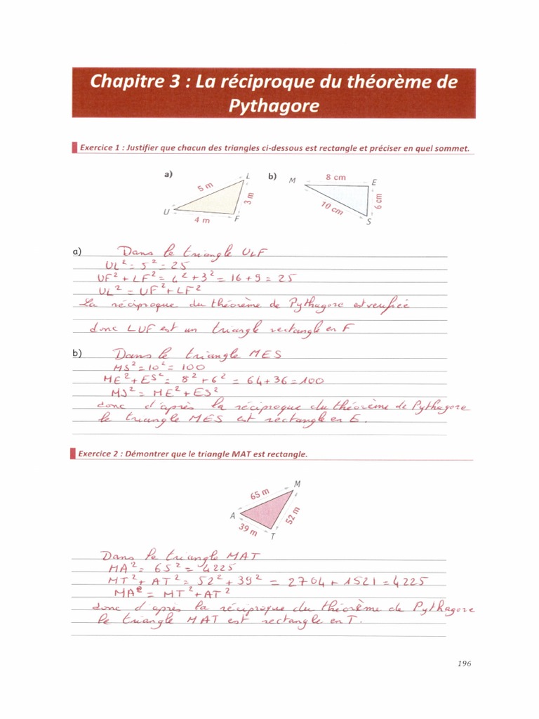 Maths Exo Triangle 3 | PDF