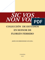 Sic - Vos - Non - Vobis. Colección de Estudios en Honor de Florián Ferrero