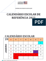 Calendário Referência - Rede Estadual 2022