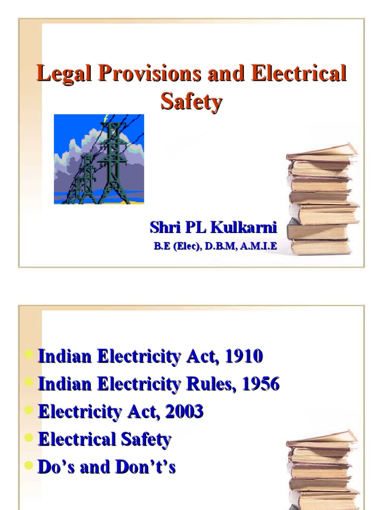 Indian Electrical Safety Provisions | PDF | High Voltage | Electrical ...