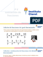 Tarea 3 Adición y Sustracción de Fracciones Materia y Ejemplo