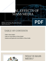 Effects of Mass Media