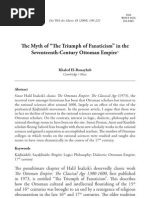 Khaled El-Rouayheb The Myth of “The Triumph of Fanaticism” in the Seventeenth-Century Ottoman Empire