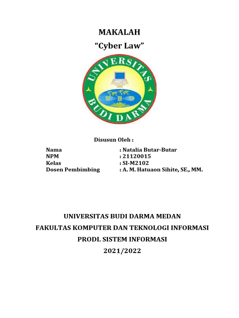Makalah CYBER LAW | PDF