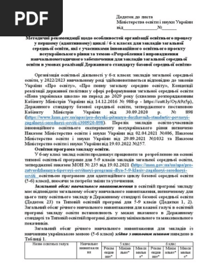 Методичні Рекомендації Пілотні Школи4846 | PDF