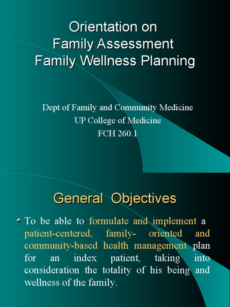 Family-Centered Wellness Planning Guide | PDF | Family | Adolescence