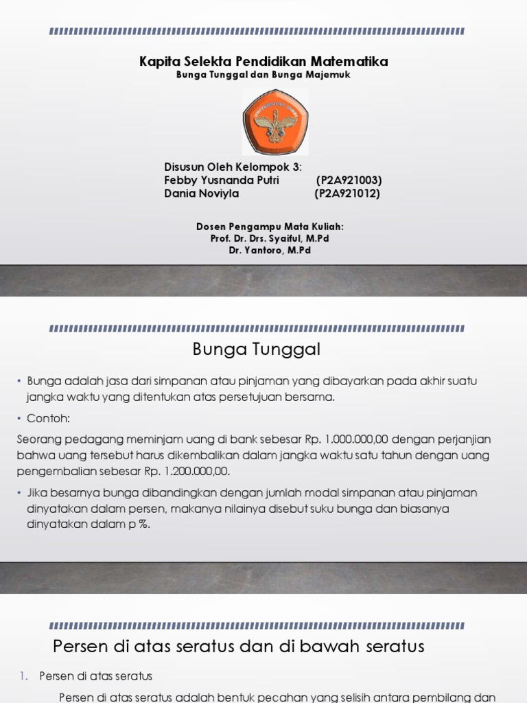 Bunga Tunggal Dan Bunga Majemuk Pdf