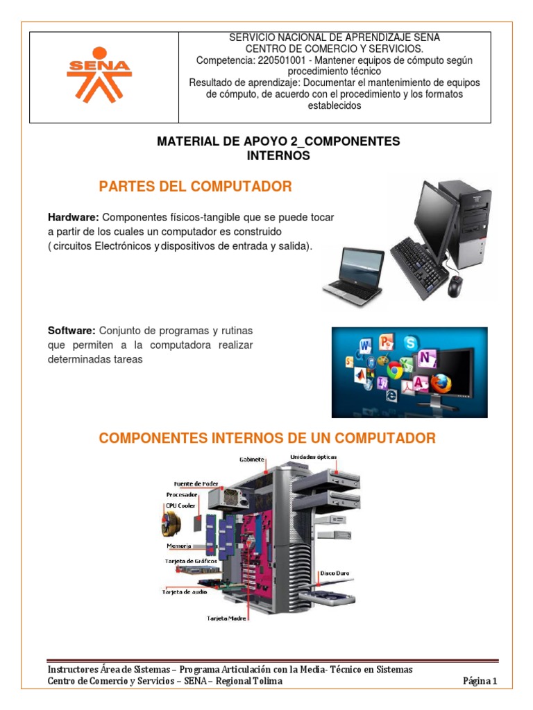 Componentes Internos del Computador | PDF | Memoria de acceso aleatorio ...