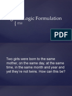 Program Logic Formulation Introduction