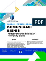 05 MODUL KOMUNIKASI BISNIS (KORESP. BISNIS PROPS BISNIS), ALDINA, 2022