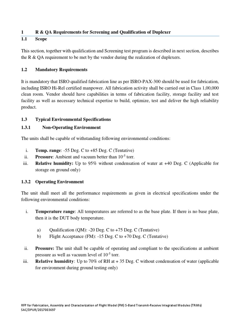 RFP for S-Band TRiM Fabrication and Testing | PDF | Audit ...