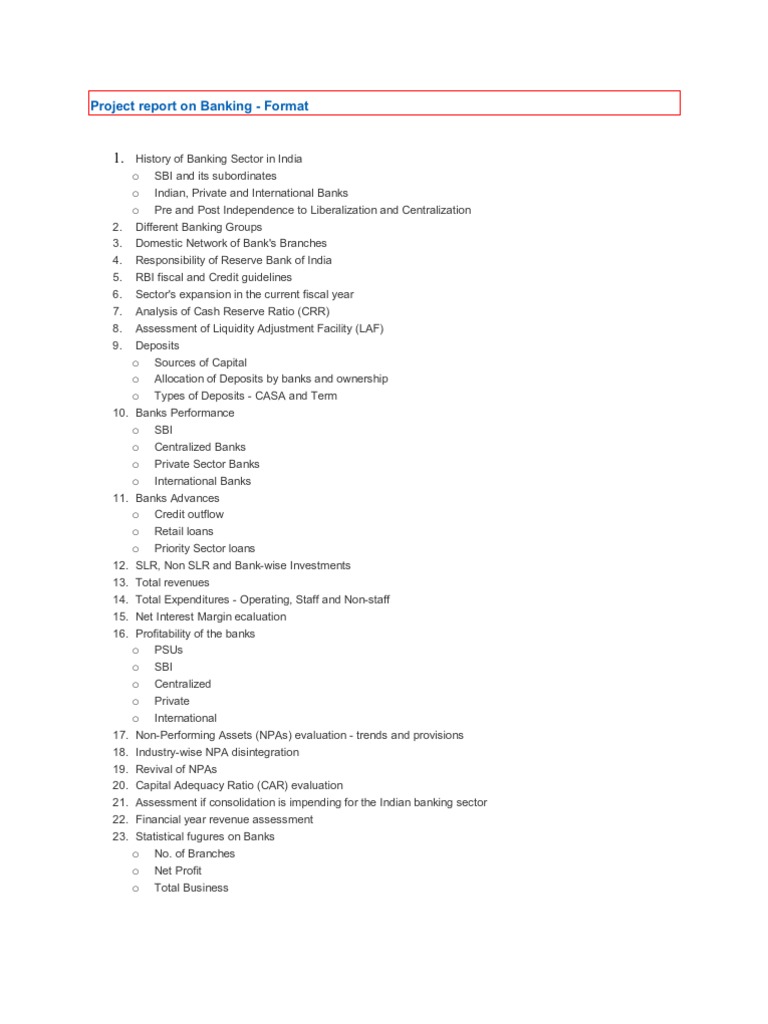 Project Report On Banking | PDF