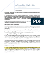 Psicoterapia Psicoanalítica Dirigida A Niños