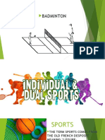 PE3 - Lesson 1 - Individual Dual Sports Badminton