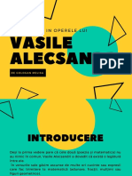 Matematica in Operele Lui Vasile Alecsandri