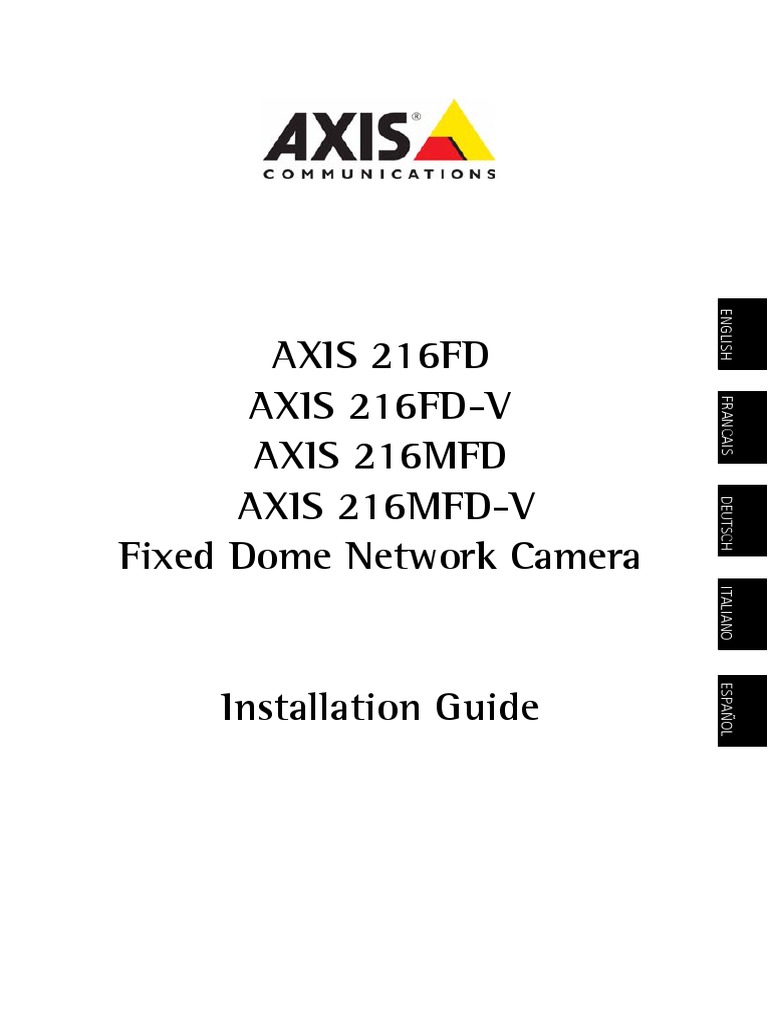 Axis 216fd V Manual de Usuario PDF Ip Address Computer Network