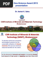 Dr. Ashok K. Sahu: CSIR-Institute of Minerals and Materials Technology Bhubaneswar