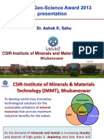 Dr. Ashok K. Sahu: CSIR-Institute of Minerals and Materials Technology Bhubaneswar