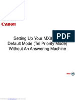 Setting Up Your MX892 in Default Mode (Tel Priority Mode) Without An Answering Machine