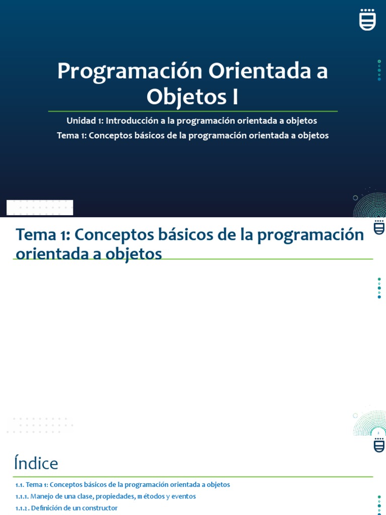PPT 2022 03 U01 T01 Programación Orientada A Objetos I (1892 ...
