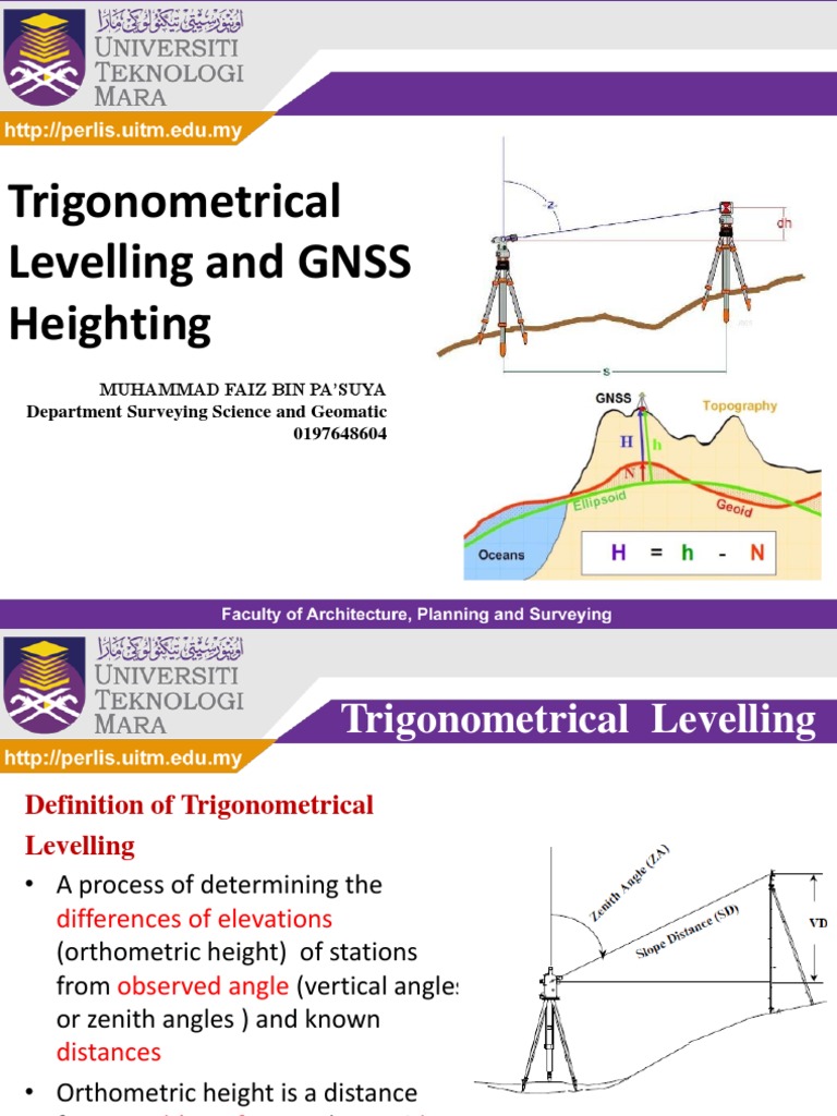 Trigonometrical Levelling Methods | PDF | Physical Quantities | Applied ...