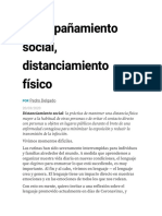 Acompañamiento Social, Distanciamiento Físico